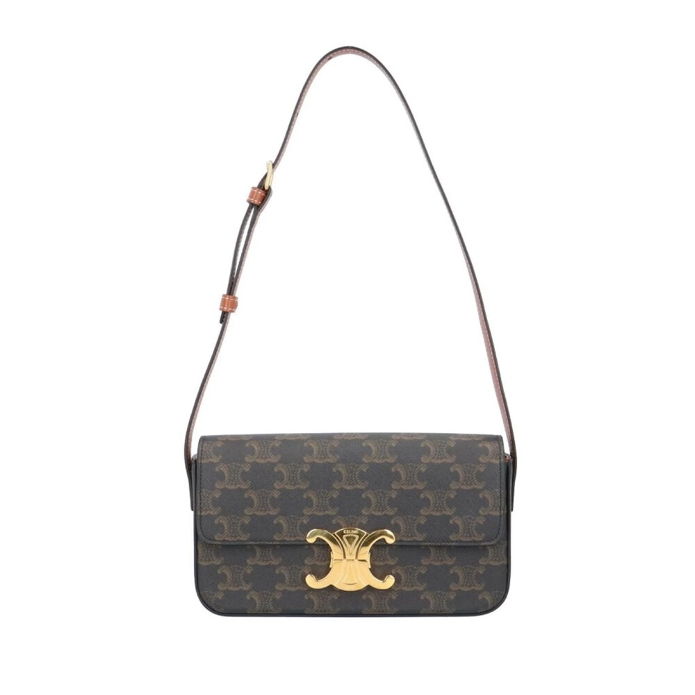 Brand New CELINE SHOULDER BAG CLAUDE IN TRIOMPHE CANVAS & CALFSKIN Authenticated - Picture 8 of 16